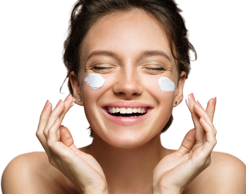 Woman Putting Cream On